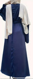 Satin Abaya with Bell Sleeves & Belt
