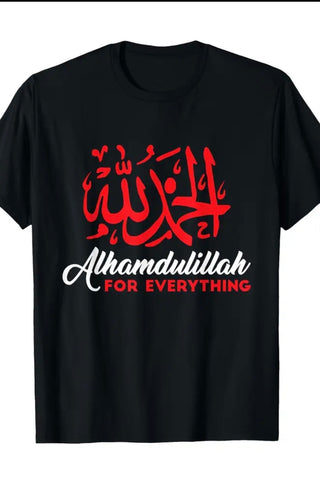 Men’s Black Alhamdulillah for Everything Women’s XL T-Shirt