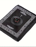 Portable Travel Prayer Mat with Compass, Waterproof Woven Polyester Rug