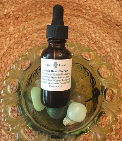 Handcrafted Green Hand Oudh Fragrance Beard Serum