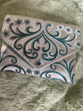 Teal Green Travel Prayer Mat Gift Set with Carrying Bag & Glass Dhikr Beads