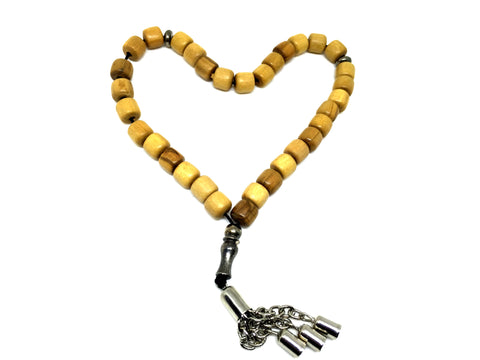 Square Wood Tasbeeh Beads , Islamic Shopping Network