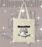 Calligraphy Canvas Tote Bag