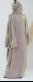 Iridescent Metallic Light Pinkish Abaya Dress