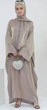 Iridescent Metallic Light Pinkish Abaya Dress