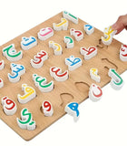 Arabic Alphabet Wooden Puzzle Language Skills Learning Tool