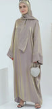 Iridescent Metallic Light Pinkish Abaya Dress