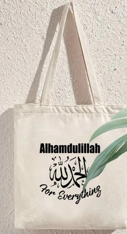 Calligraphy Canvas Tote Bag