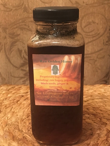 Raw Golden Honey with Organic Black Seeds