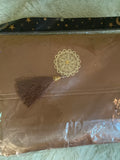 Purple or Gold Travel Prayer Mat Gift Set with Carrying Bag & Glass Dhikr Beads