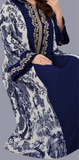 Foliage Print XL Hooded Abaya Dress, various colors