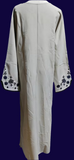 Beige Embroidered Sleeved Oversized Abaya