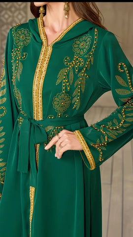 Stunning Green & Gold Special Occasion Dress