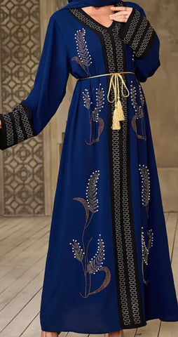 navy blue eid dress Sana Abbas Beautiful Formal Eid Dresses Designs Collection 2024
