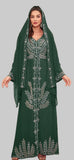 Green Chiffon 3 piece Beaded Eid Dress