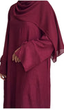Casual Burgandy Abaya