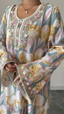 Multicolored Floral Abaya Dress
