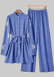 Modest Periwinkle Blue  Pants Suit