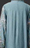 Seafoam Green Embroidered Sequind Abaya Dress
