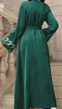 Dark Green Embellished Abaya / Eid Dress