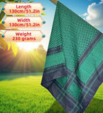 Green & Black 52" Kūfīyah Wrap Scarf