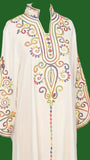 Apricot Rope Embroidered Abaya Dress